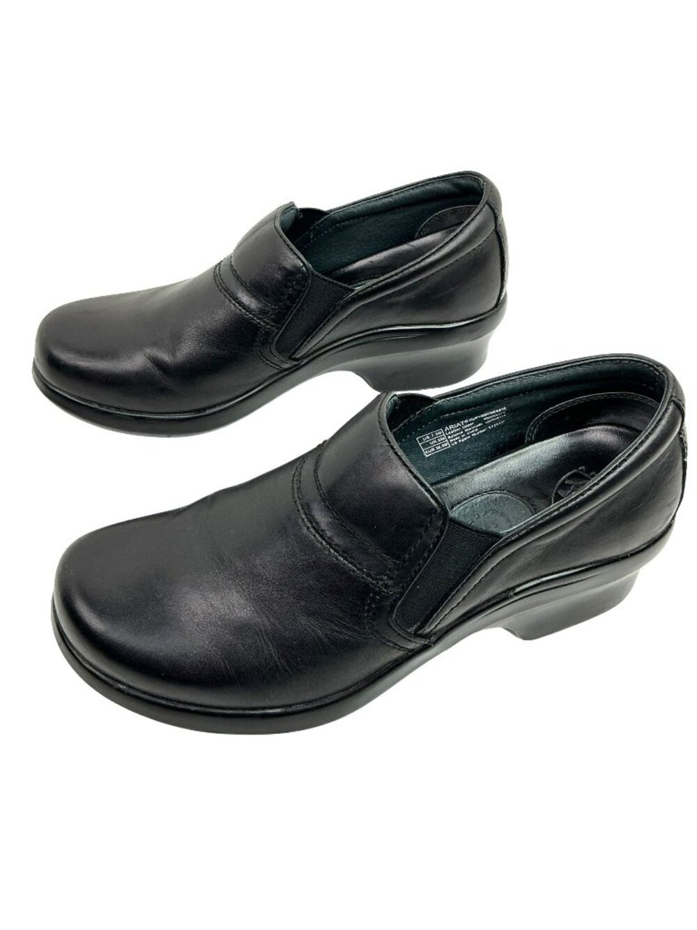 Ariat Sutter Leather Slip-On Work Shoes Womens 7.5B Black Style 10004758